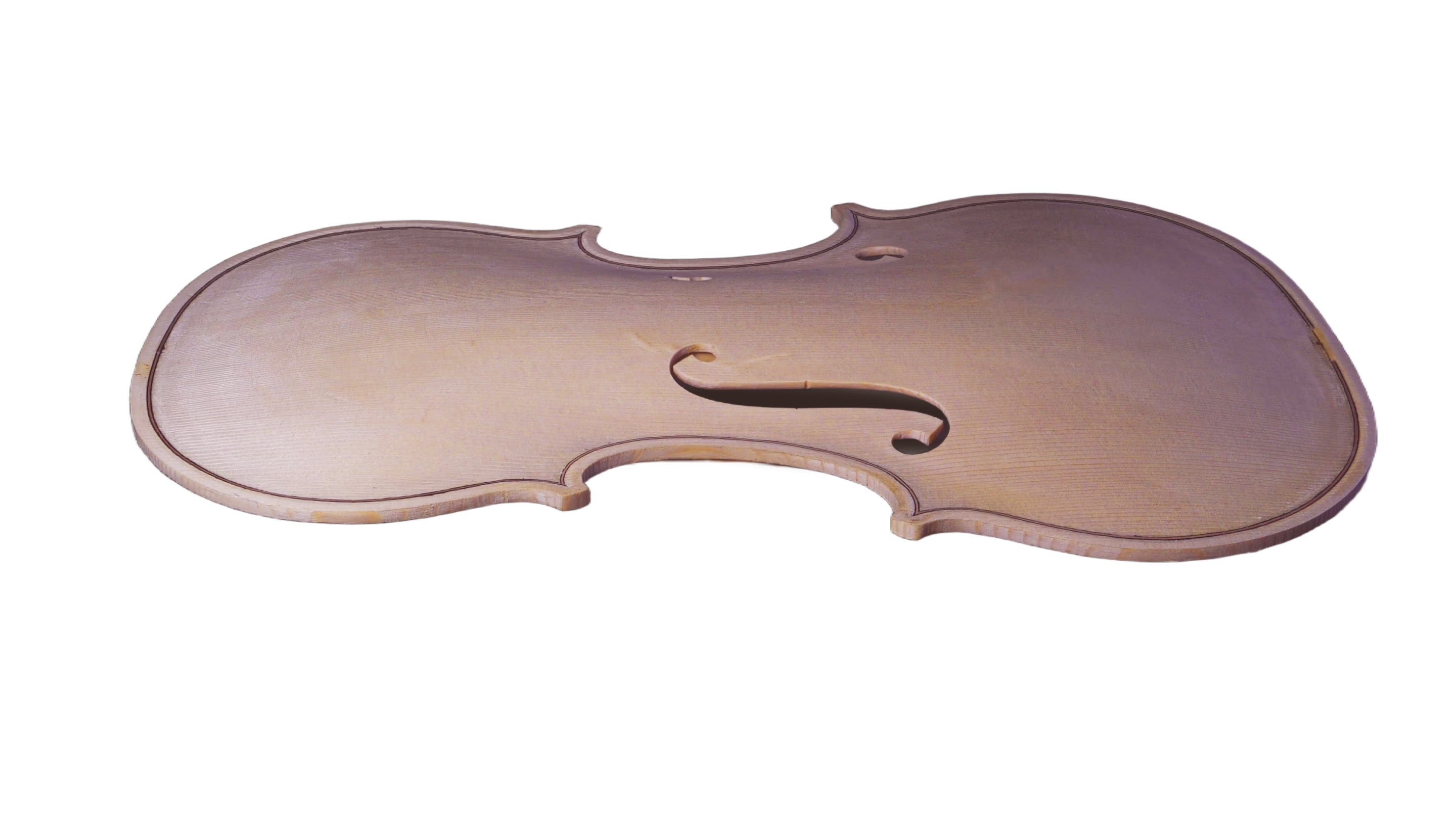 Violin top during the making process