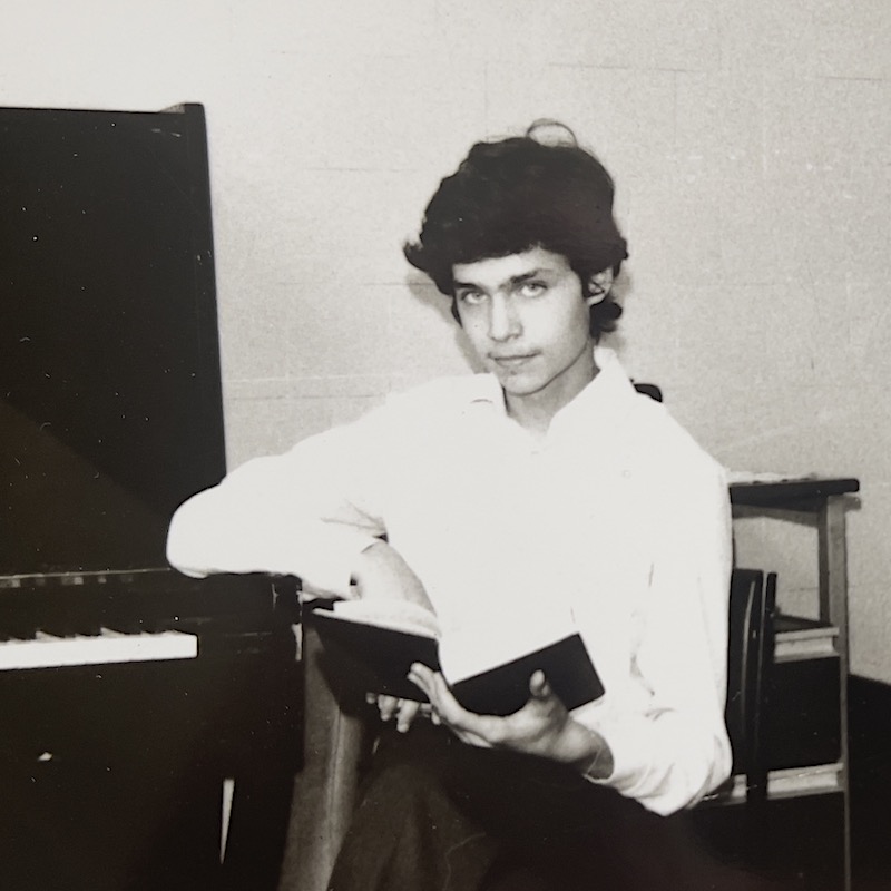 The author in 1985, Leningrad Special Music School